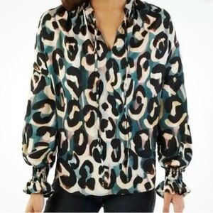 Finley Morrisey Silky Peasant Blouse M Medium 12